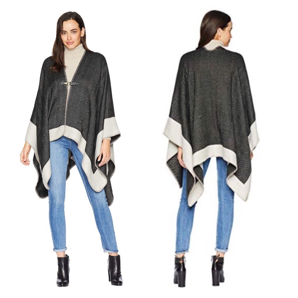 VINCE CAMUTO Chevron Ruana O/S